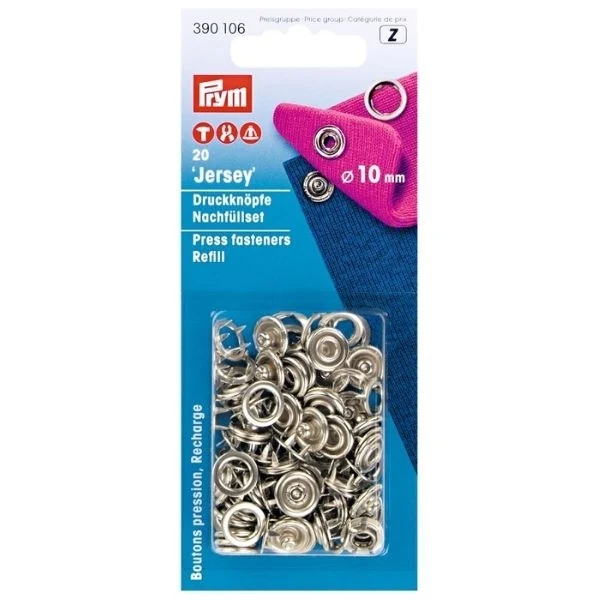 Prym Jersey Trykknapper Refill, 20 Stk.